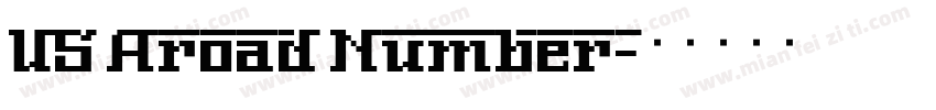 US Aroad Number字体转换